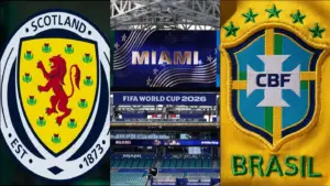 Miami Gardens: Vinícius Júnior scores twice as Brazil defeats Scotland