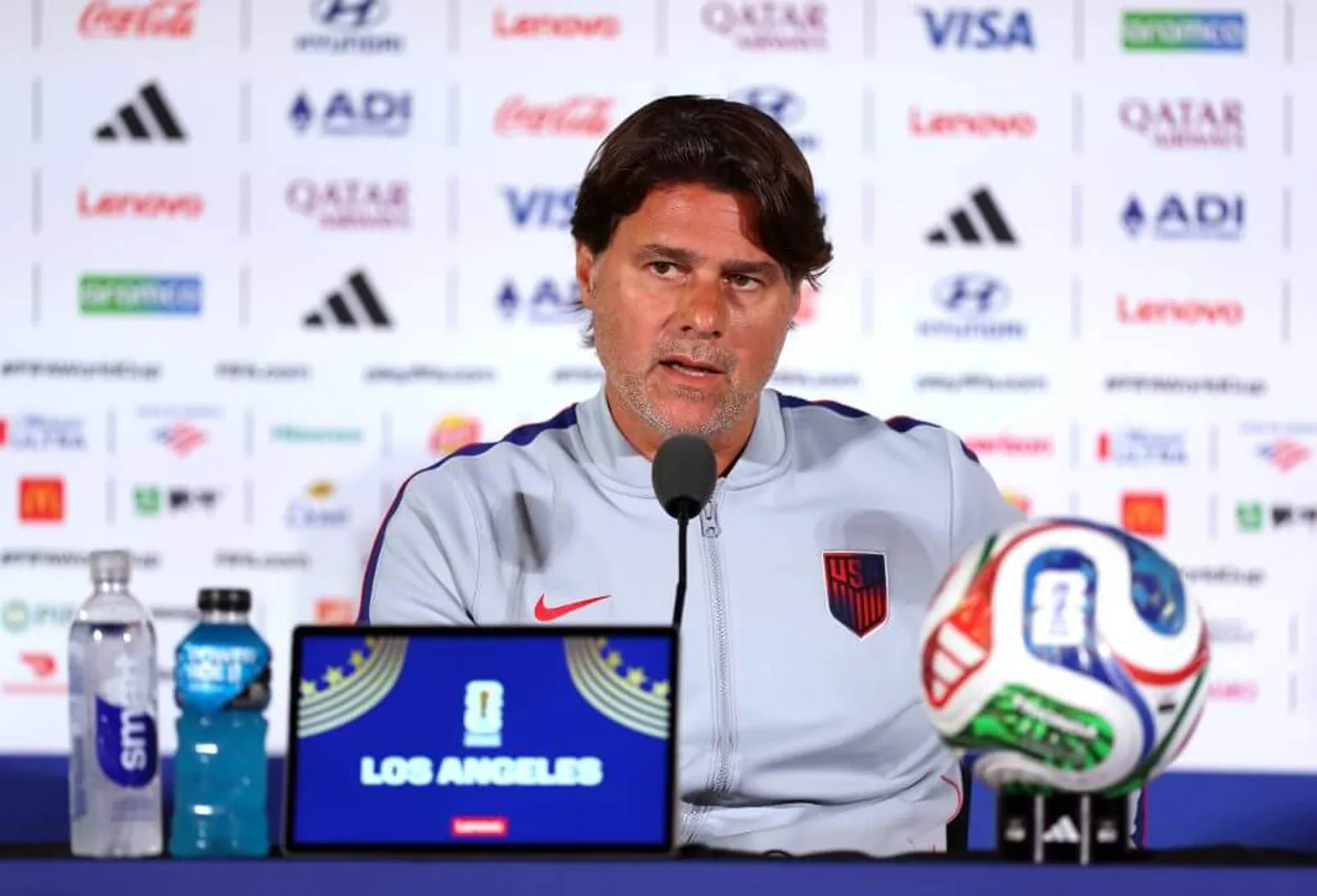 USMNT head coach Mauricio Pochettino gives a press conference in Los Angeles