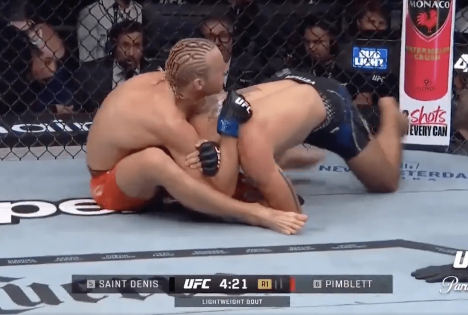Paddy Pimblett produces superstar moment, submits Benoit Saint-Denis at UFC 329