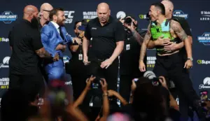 Las Vegas sees early end to McGregor-Holloway rematch at UFC 329