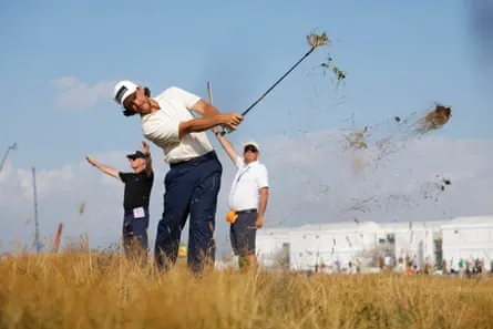 Tommy Fleetwood gouges out from the rough