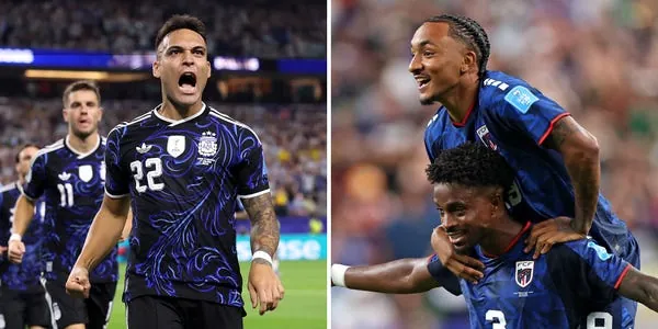 photos of the argentina world cup team and the cape verde tam celebrating
