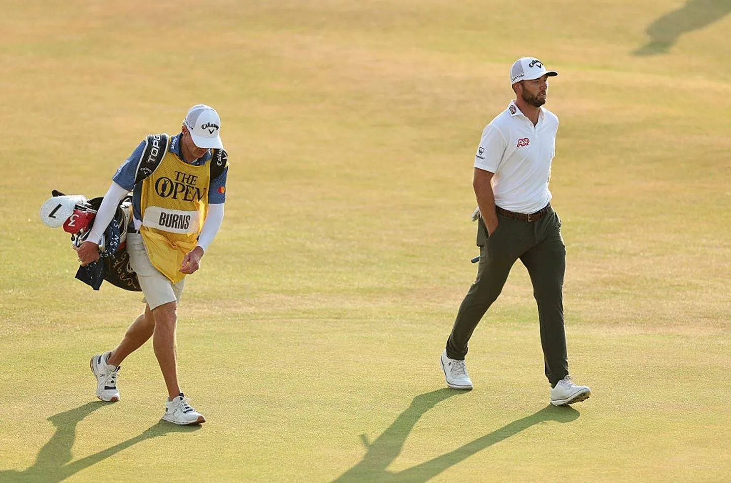 Sam Burns shot a 65 to grab a two-shot lead at The Open Championship.