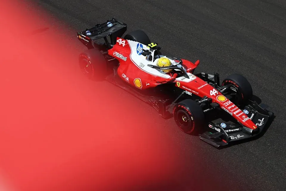 Hamilton led a commanding Ferrari 1-2 in FP2